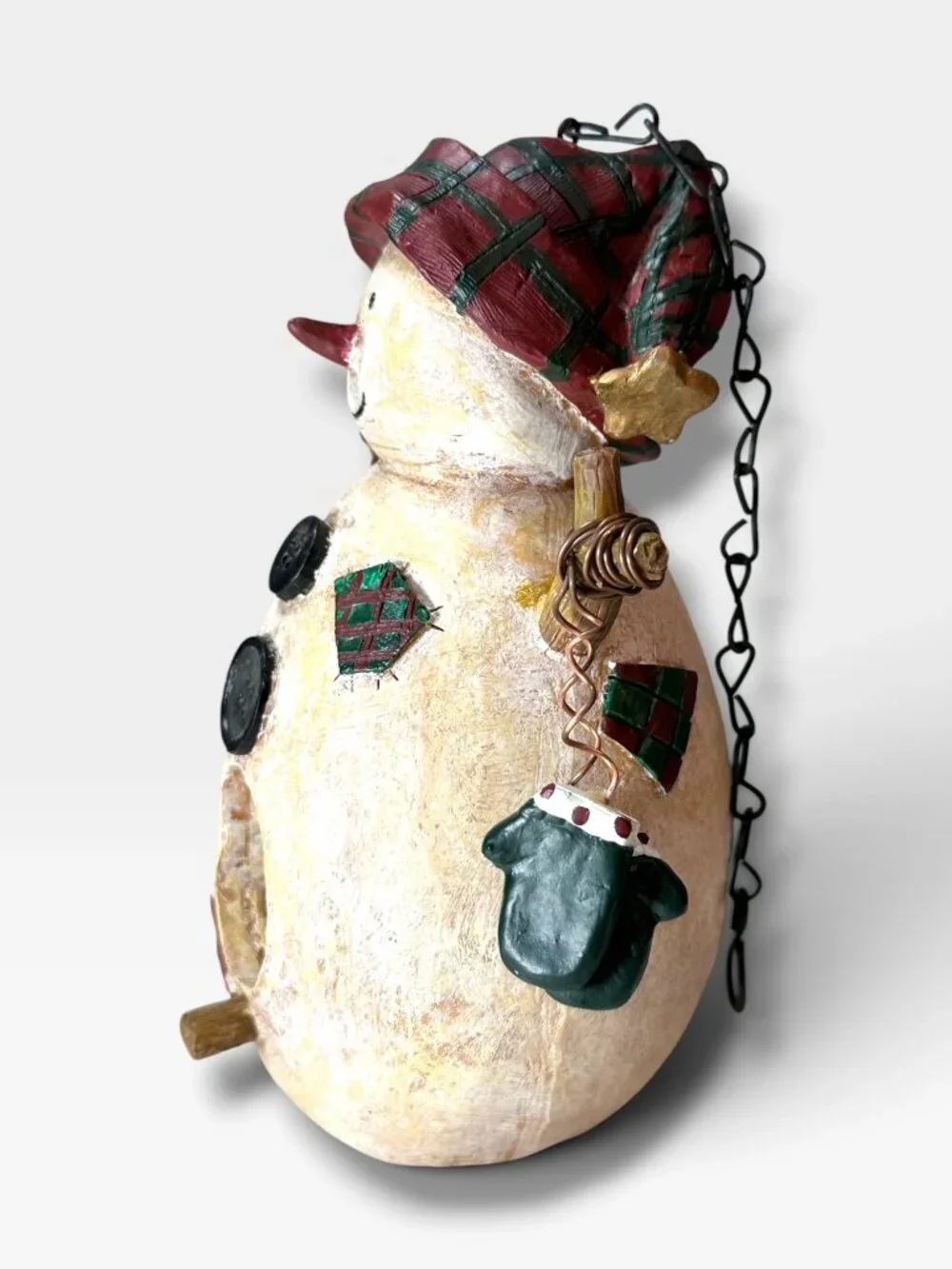 Snowman Birdhouse Hanging Decoration With 